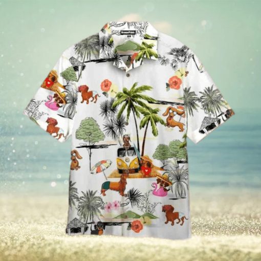 Summer Aloha Dachshund Funny Hawaiian Shirt Gift For Dog Lovers