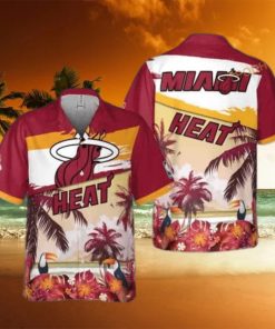 Summer Aloha Miami Heat Funny Hawaiian Shirt Beach Pattern Gift For NBA Fans