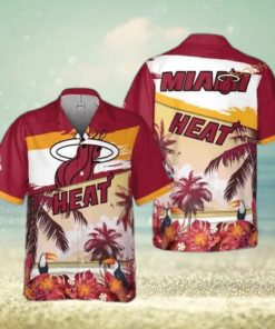 Summer Aloha Miami Heat Funny Hawaiian Shirt Beach Pattern Gift For NBA Fans