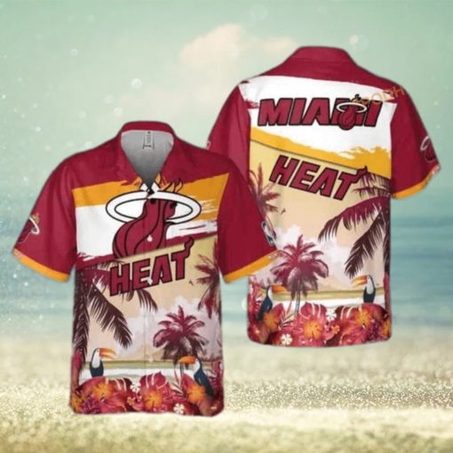 Summer Aloha Miami Heat Funny Hawaiian Shirt Beach Pattern Gift For NBA Fans