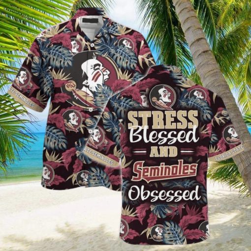 Summer Aloha NCAA Florida State Seminoles Hawaiian Shirt Stress Blessed Obsessed