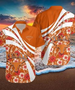 Summer Aloha NCAA Texas Longhorns Hawaiian Shirt Hibiscus Flower Best Beach Gift