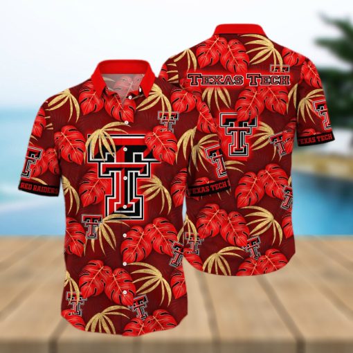 Summer Aloha NCAA Texas Tech Hawaiian Shirt Palm Leaves Beach Gift For Dad