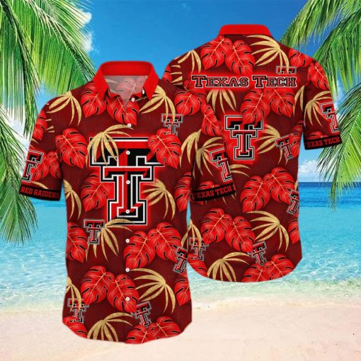 Summer Aloha NCAA Texas Tech Hawaiian Shirt Palm Leaves Beach Gift For Dad