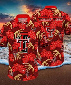 Summer Aloha NCAA Texas Tech Hawaiian Shirt Palm Leaves Beach Gift For Dad