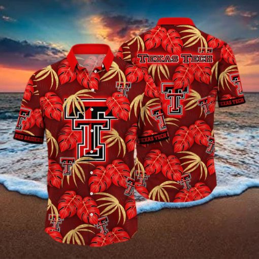 Summer Aloha NCAA Texas Tech Hawaiian Shirt Palm Leaves Beach Gift For Dad