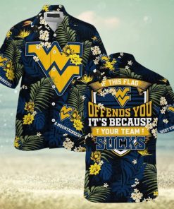 Summer Aloha NCAA Virginia Mountaineers Hawaiian Shirt If This Flag Offends You hawaiian shirt