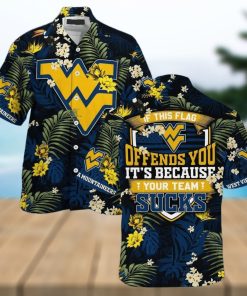 Summer Aloha NCAA Virginia Mountaineers Hawaiian Shirt If This Flag Offends You hawaiian shirt