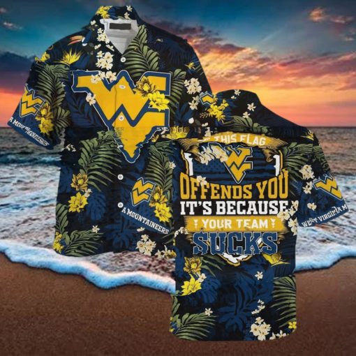 Summer Aloha NCAA Virginia Mountaineers Hawaiian Shirt If This Flag Offends You