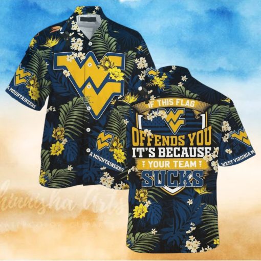 Summer Aloha NCAA Virginia Mountaineers Hawaiian Shirt If This Flag Offends You