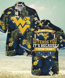 Summer Aloha NCAA Virginia Mountaineers Hawaiian Shirt If This Flag Offends You