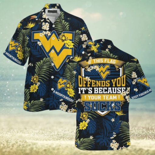 Summer Aloha NCAA Virginia Mountaineers Hawaiian Shirt If This Flag Offends You