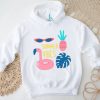 Summer vibes flamingo shirt