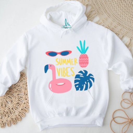 Summer vibes flamingo shirt