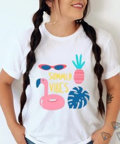 Summer vibes flamingo shirt