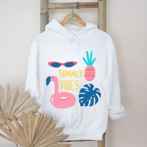 Summer vibes flamingo shirt