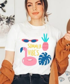 Summer vibes flamingo shirt