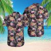 Men’s Hawaiian Shirt Diamond Shaped Swallow And Flower Print T shirt