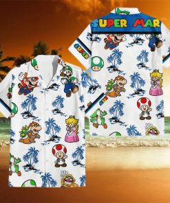 Super Mario Palm Tree Hawaiian Shirt