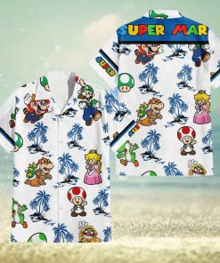 Super Mario Palm Tree Hawaiian Shirt