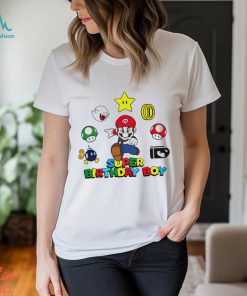 Super Mario birthday boy svg birthday party shirt