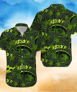 T Rex Green Hawaiian Shirts