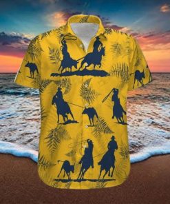 Team Roping Cowboy Yellow Unisex Hawaiian Shirts