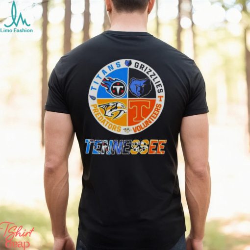 Tennessee Titans Grizzlies Volunteers and Predators logo shirt