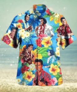 The King Elvis Presley Hawaiian Shirt Hibiscus Flowers Pattern