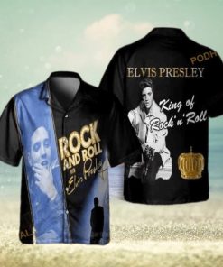 The King Of Rock And Roll Elvis Presley Hawaiian Shirt Gift For Rock Lovers