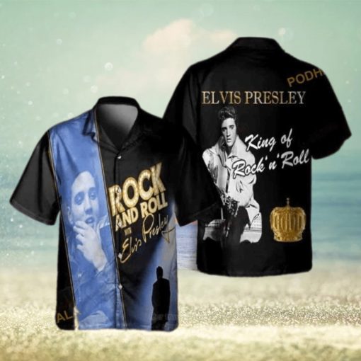 The King Of Rock And Roll Elvis Presley Hawaiian Shirt Gift For Rock Lovers