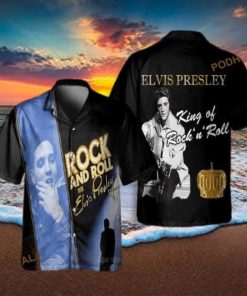 The King Of Rock And Roll Elvis Presley Hawaiian Shirt Gift For Rock Lovers