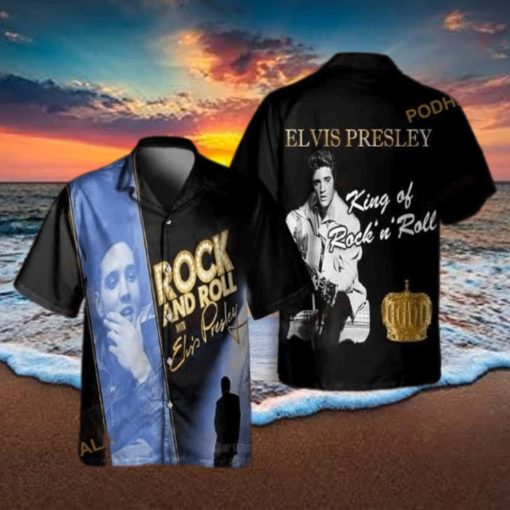 The King Of Rock And Roll Elvis Presley Hawaiian Shirt Gift For Rock Lovers