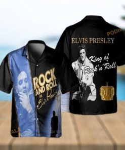 The King Of Rock And Roll Elvis Presley Hawaiian Shirt Gift For Rock Lovers