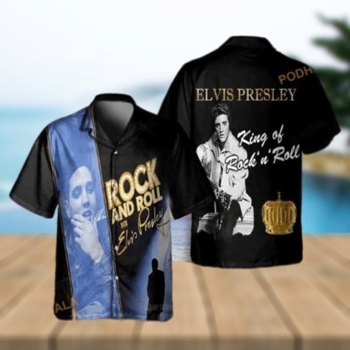 The King Of Rock And Roll Elvis Presley Hawaiian Shirt Gift For Rock Lovers