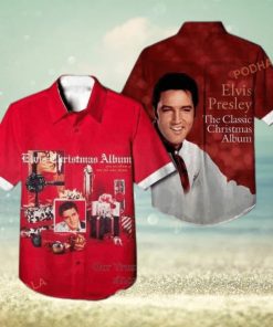 The King Of Rock And Roll Elvis Presley Hawaiian Shirt The Classic Christmas Album