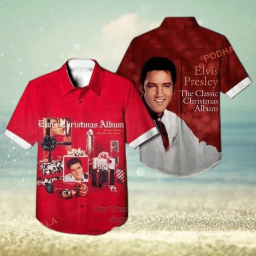 The King Of Rock And Roll Elvis Presley Hawaiian Shirt The Classic Christmas Album