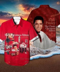 The King Of Rock And Roll Elvis Presley Hawaiian Shirt The Classic Christmas Album