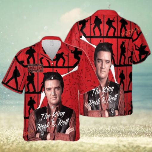 The King Rock And Roll Elvis Presley Hawaiian Shirt Beach Gift For Music Fans