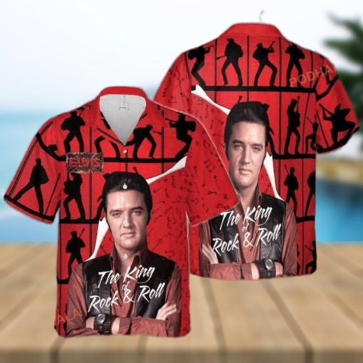 The King Rock And Roll Elvis Presley Hawaiian Shirt Beach Gift For Music Fans