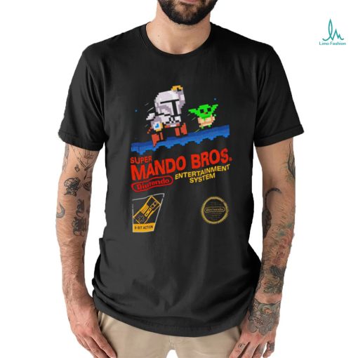 The Mandalorian X Super Mario Bros Super Mando Bros Dintendo game shirt