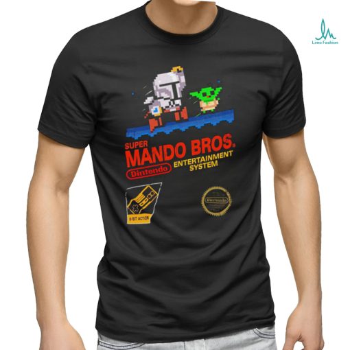 The Mandalorian X Super Mario Bros Super Mando Bros Dintendo game shirt