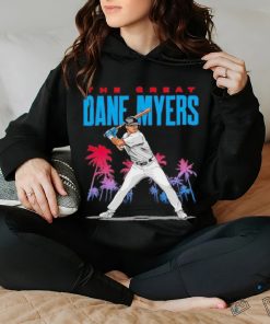 The great Dane Myers Miami Marlins baseball shirt