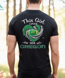 This Girl Loves Her Oregon Duck Logo Heart Diamond 2023 Shirt