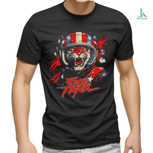 Tiger Astronaut Eye of the Tiger American flag shirt