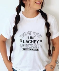 Tight end Luke Lachey University Valedictorian logo shirt