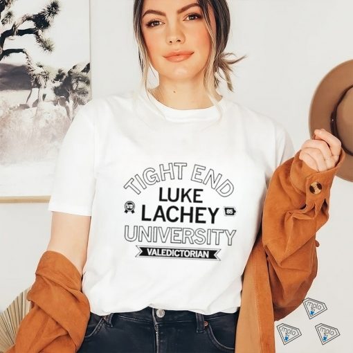 Tight end Luke Lachey University Valedictorian logo shirt