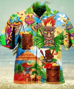 HAWAIIAN ALOHA SHIRT FOR WOMEN, THE TIKI BAR IS OPEN UNISEX 3D HAWAII SHIRT