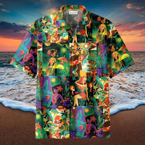 Tiki Tiki Lady Art Unisex Hawaiian Aloha Shirts