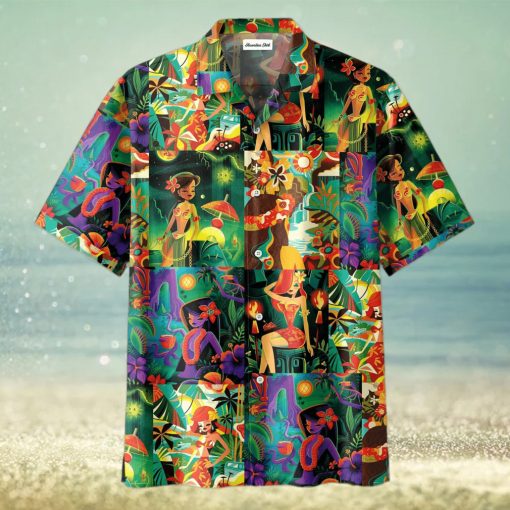 Tiki Tiki Lady Art Unisex Hawaiian Aloha Shirts